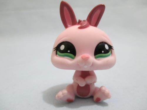 LIKE NEW Littlest Pet Shop 1466 Light Pink Dwarf Bunny Rabbit With Green Eyes AUG13K
