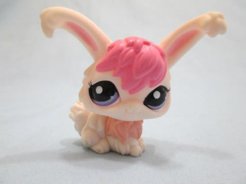 LIKE NEW Littlest Pet Shop 1894 Cream Pink Peach Angora Bunny Rabbit Authentic Apr04n