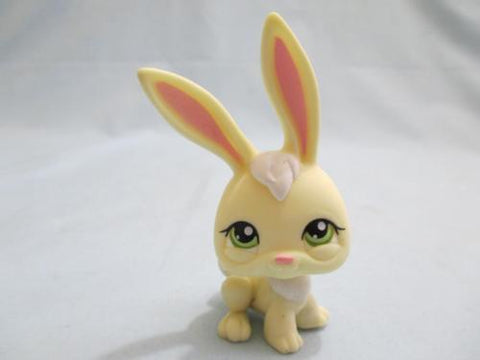 LIKE NEW Littlest Pet Shop Bunny Rabbit 178 Bunny Rabbit Long Ears With Green Eyes  Authentic Lps Jun17n