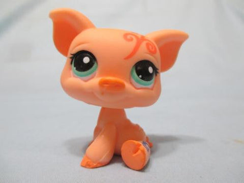 LIKE NEW Littlest Pet Shop Peach Orange Pig 998 Swirl Authentic Feb20npo50