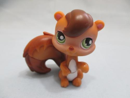 LIKE NEW Littlest Pet Shop RARE SQUIRREL CHIPMUNK Green Eyes 195 Authentic Oct26ni