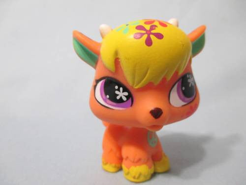LIKE NEW Littlest Pet Shop Goat Grooviest Peace Flower Authentic Lps Feb26ni