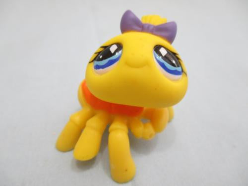 LIKE NEW Littlest Pet Shop Spider Yellow Blue Eyes 593 Authentic Lps Oct26ni