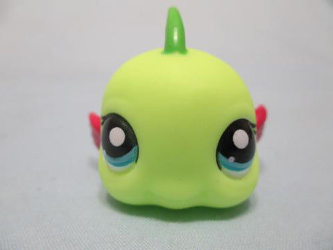LIKE NEW LITTLEST PET SHOP 1772 GREEN AND PINK PUFFER FISH 100% Authentic Apr08n