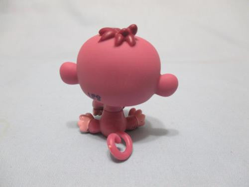 Littlest Pet Shop Monkey Ape Baby Plum with Green Eyes 1493 Authentic Lps Apr15n