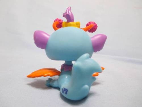Littlest Pet Shop 2833 Iris Blue Fairy With Green Eyes Orange Leaf Wings Lps Dec8n