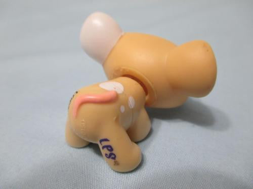 LIKE NEW LITTLEST PET SHOP #1618 CREAM AND WHITE SPOTTED MOUSE RAT Authentic LPS Mar10ni