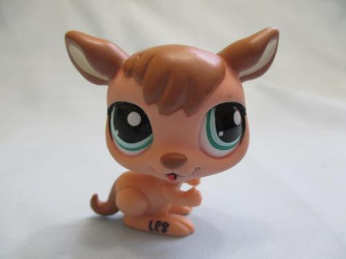 LIKE NEW Littlest Pet Shop Golden Caramel KANGAROO 1467 RARE Authentic LPS Oct30ni