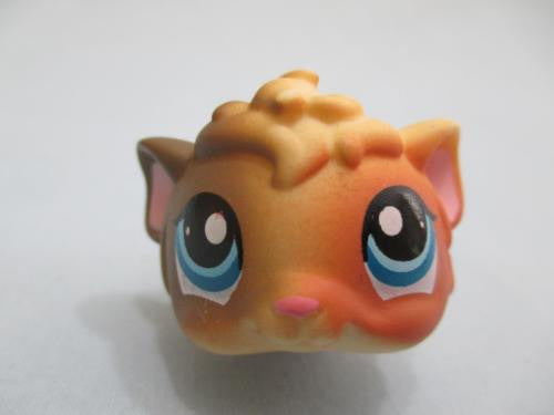 LIKE NEW LITTLEST PET SHOP GUINEA PIG CREAM & BROWN w/ BLUE EYES HAMSTER GERBIL 1418 Feb27n