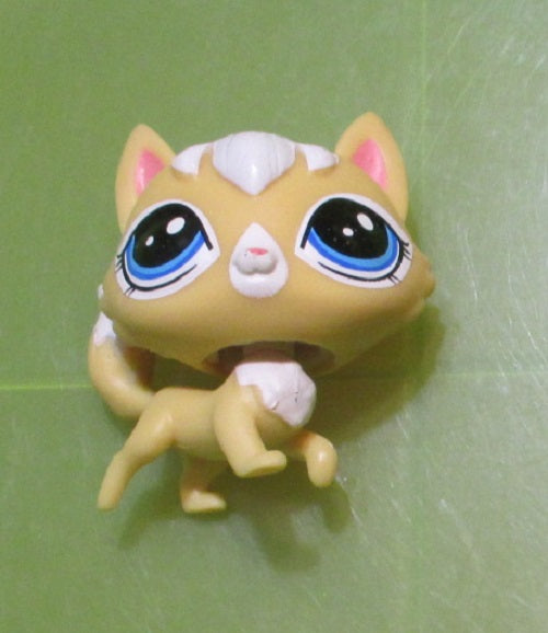 LIKE NEW Littlest Pet Shop New Generation 61 Golden Shores Kitten Kitty Cat Authentic LPS Nov3ni