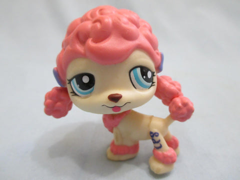 Littlest Pet Shop LPS 1520 Pink Poodle Purple Bow Authentic LPS APR07JA