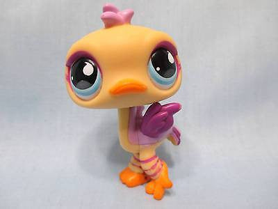 LIKE NEW Littlest Pet Shop Ostrich Yellow with Blue Eyes 516 Authentic Lps MAR15JI