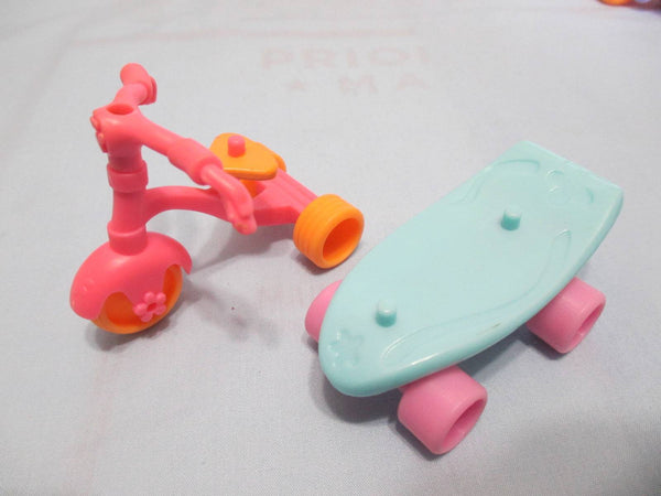 Littlest Pet Shop Lot of 2 Random Cart Scooter Skateboard Tricycle Car Vehicle Lps Accessories