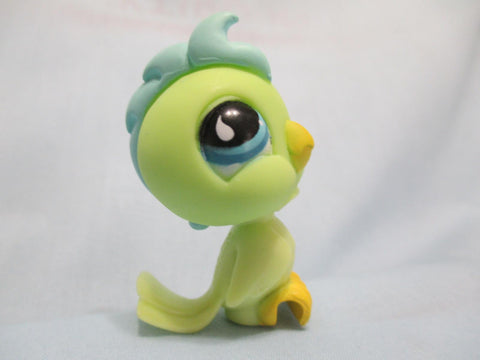 LIKE NEW Littlest Pet Shop Lime Blue Cockatoo 858 Hasbro LPS Bird Authentic Apr26ni