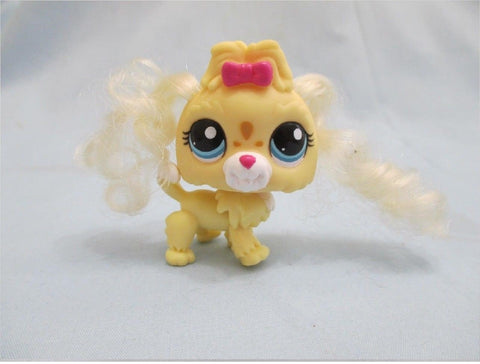 Littlest Pet Shop Dog Puppy Maltese Real Hair Yellow 2638 Authentic Lps Feb7ni