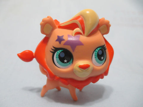 LIKE NEW Littlest Pet Shop 2690 Totally Talented Orange Lion Purple Stars Authentic LPS AUG23K