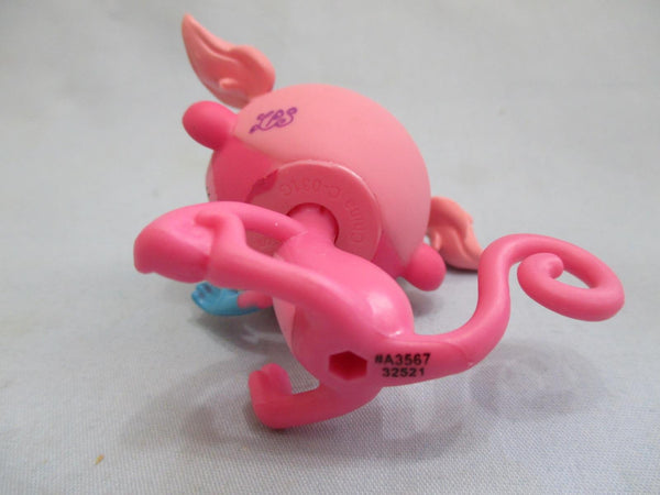 LITTLEST PET SHOP MONKEY MINKA MARK PINK w/ BLUE EYES 3229 PAINT SPLASH Authentic LPS Feb17ni