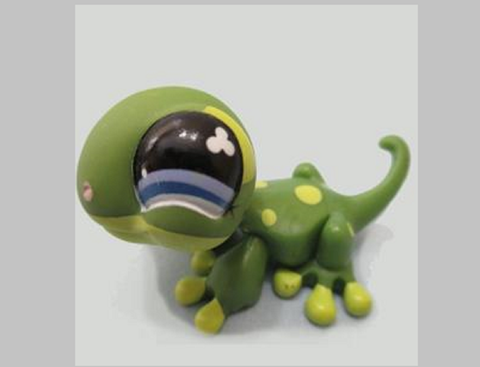 LIKE NEW Littlest Pet Shop Gecko Green Spotted 847 Authentic Lps MAY07J