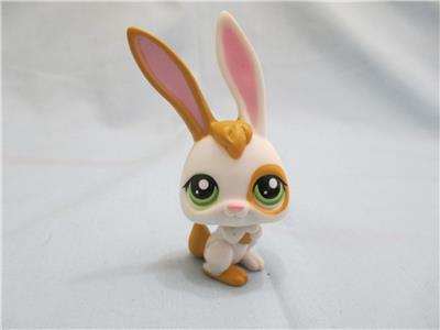 LIKE NEW Littlest Pet shop white mustard bunny rabbit 1606 Authentic DEC10J