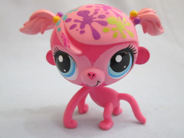 LIKE NEW Littlest Pet Shop LPS 3509 Paint Splashin Minka Mark Monkey Authentic Nov6ni