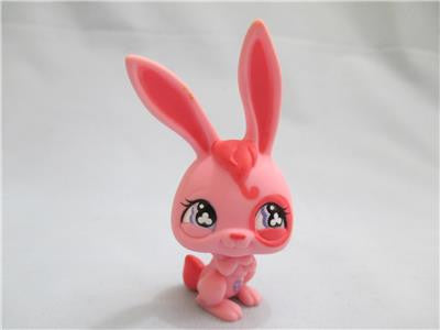 LIKE NEW Littlest Pet Shop Bunny Pink Easter Bunny with Flower Eyes 500 Authentic Lps OCT26J