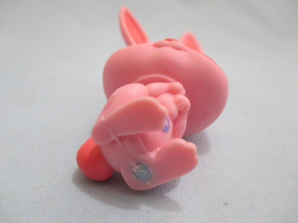 LIKE NEW Littlest Pet Shop Bunny Pink Easter Bunny with Flower Eyes 500 Authentic Lps OCT26J