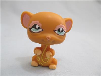 Littlest Pet Shop Brown Swirl Circus Mouse Rat Diamond Eyes 462 Authentic LPS MAY30JI