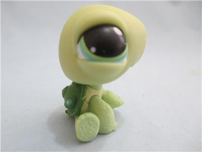 LIKE NEW Littlest Pet Shop Green Turtle Dot Eyes 321 Authentic Lps Mar31npo60