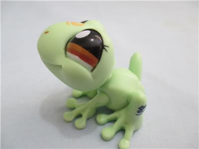 LIKE NEW LITTLEST PET SHOP FROG GREEN w/BROWN EYES 1991 Authentic May21ni