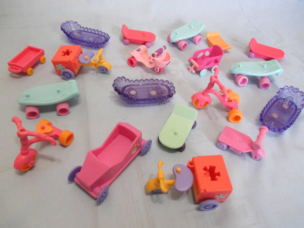 Littlest Pet Shop Lot of 2 Random Cart Scooter Skateboard Tricycle Car Vehicle Lps Accessories
