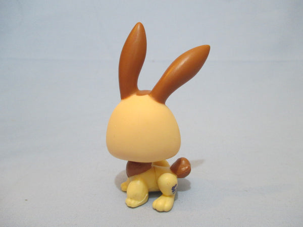 LIKE NEW Littlest Pet Shop Cream Brown Bunny Rabbit 2434 Dot Eyes Authentic Lps DEC13J