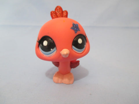 LIKE NEW Littlest Pet Shop 2259 Pink Peacock Bird Glitter Shimmer Authentic LPS JAN14NPO1