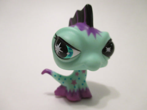 LIKE NEW Littlest Pet Shop No# Punkiest Green Iguana Dragon Authentic OCT26J