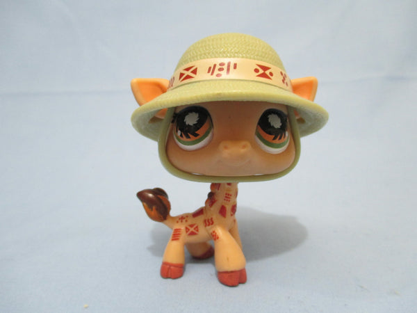 LIKE NEW Littlest Pet Shop Giraffe Postcard 902 With Original Hat Accessory Authentic Lps Oct20ni