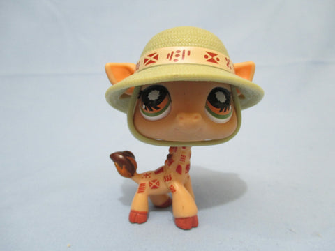 LIKE NEW Littlest Pet Shop Giraffe Postcard 902 With Original Hat Accessory Authentic Lps Oct20ni