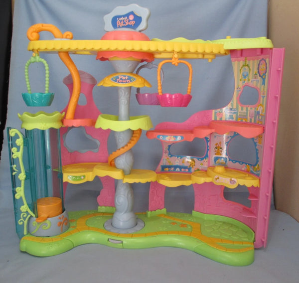 Littlest Pet Shop Round and Round Pet Town Playset Playground with Swings Authentic DEC15J