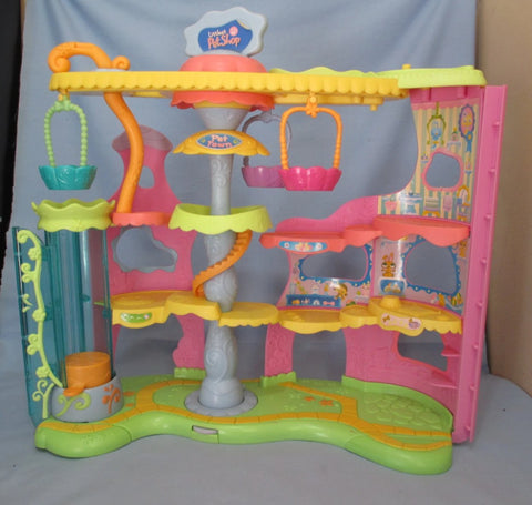 Littlest Pet Shop Round and Round Pet Town Playset Playground with Swings Authentic DEC15J