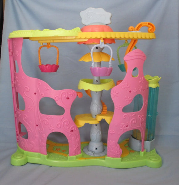 Littlest Pet Shop Round and Round Pet Town Playset Playground with Swings Authentic DEC15J