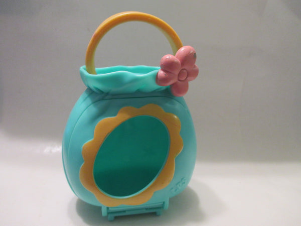 Littlest Pet Shop Yellow Blue Portable Carrier House Kennel Furniture Accessory Lps Authentic FEB14J