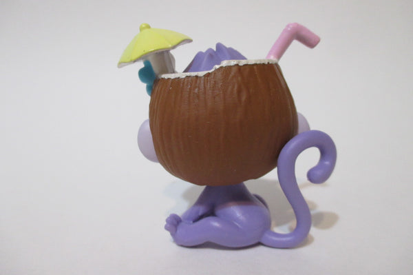 Littlest Pet Shop Hungry Pet Monkey 3-185 with Coconut Juice Accessory Authentic LPS Nov2npo93