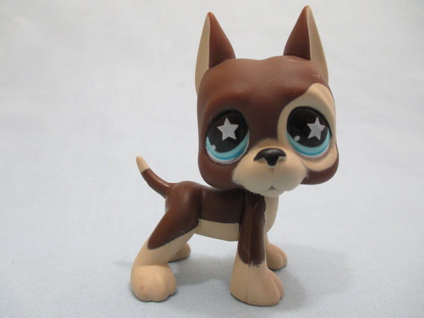 Littlest Pet Shop Dog Great Dane Rare 817 Blue Star Eyes Authentic Lps AUG23K