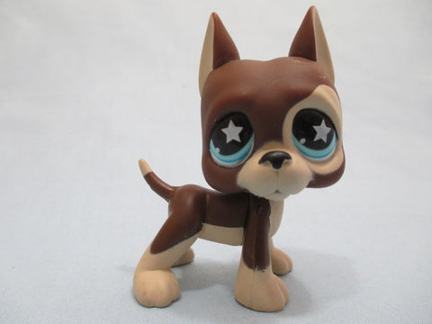 Littlest Pet Shop Dog Great Dane Rare 817 Blue Star Eyes Authentic Lps AUG23K
