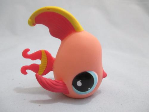 Littlest Pet Shop Lps Pink Yellow Angelfish Angel Fish 643 100% Authentic MAY07J