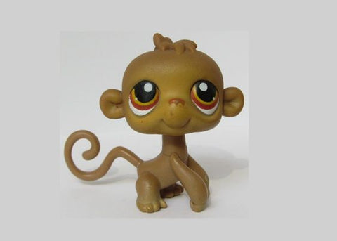 LIKE NEW Littlest Pet Shop Brown Monkey 256 Brown Eyes Authentic Lps MY04J