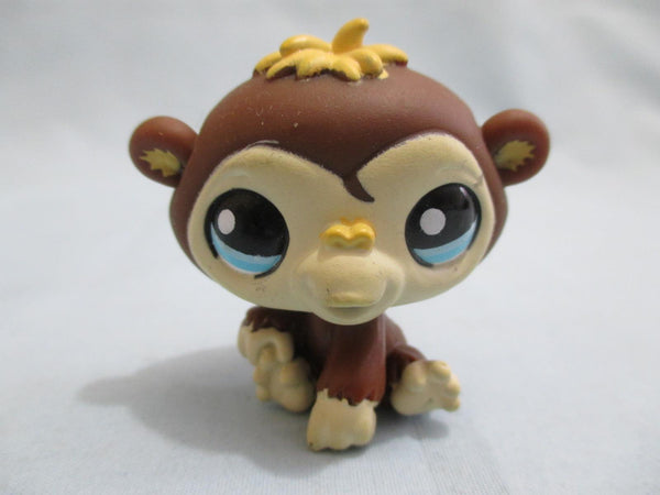 LIKE NEW Littlest Pet Shop Brown 1122 Chimpanzee MONKEY Authentic Lps AUG16K