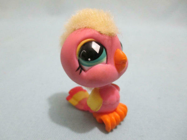 LIKE NEW Littlest Pet Shop 489 Pink Cockatoo Bird Diamond Eyes Authentic Dec12ni
