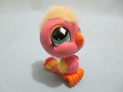 LIKE NEW Littlest Pet Shop 489 Pink Cockatoo Bird Diamond Eyes Authentic Dec12ni