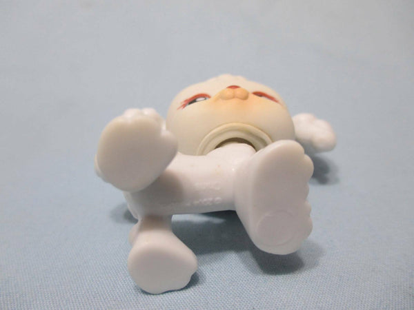 LIKE NEW Littlest Pet Shop #17 White Poodle Puppy Dog With Blue Eyes Real Hair 100% Authentic AUG16K