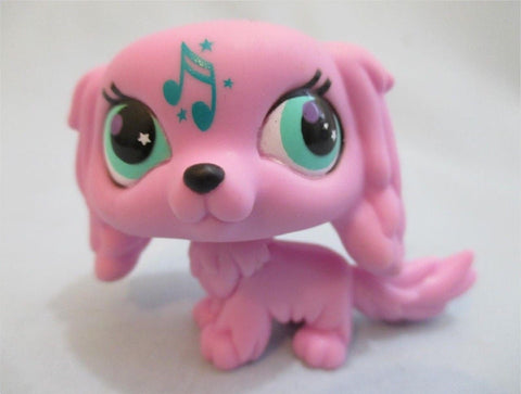 LIKE NEW Littlest Pet Shop Music Note King Charles Spaniel Dog 2880 Authentic May18na