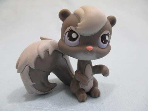 LIKE NEW Littlest Pet Shop Gray Squirrel Skunk 132 Authentic Lps May21npo58